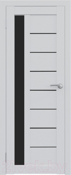 Изображение товара Дверь межкомнатная Юни Амати 04 80x200 (черное стекло/бьянко)