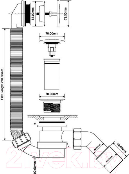 Изображение товара Сифон McAlpine HC2600CLMB