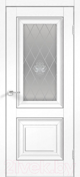 Изображение товара Дверь межкомнатная Velldoris SoftTouch Alto 7 80x200 (ясень белый структурный/кристалл серебро)