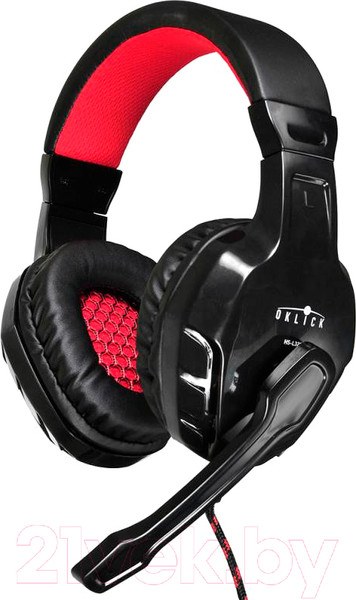 Изображение товара Наушники-гарнитура Оклик HS-L320G Phoenix (черный/красный)
