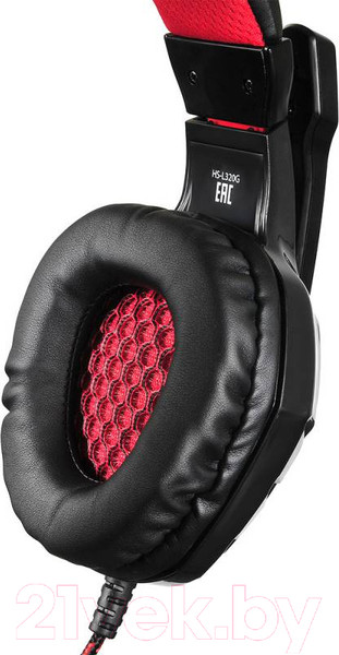 Изображение товара Наушники-гарнитура Оклик HS-L320G Phoenix (черный/красный)