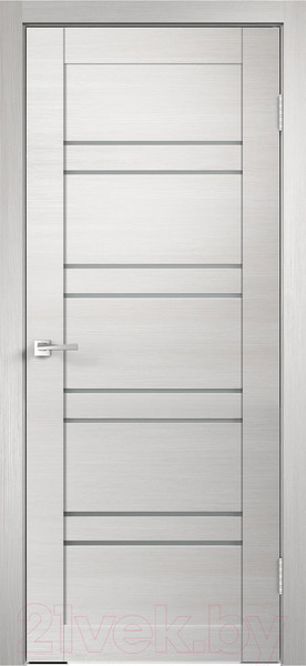 Изображение товара Дверь межкомнатная Velldoris Linea 8 90x200 (дуб белый поперечный/мателюкс)