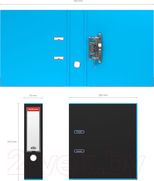 Изображение товара Папка-регистратор Erich Krause Accent / 51075 (голубой)