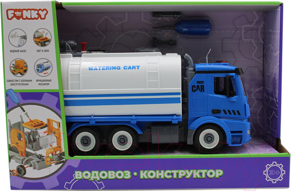 Изображение товара Конструктор электромеханический Funky Toys Водовоз-конструктор 1:12 / FT61117
