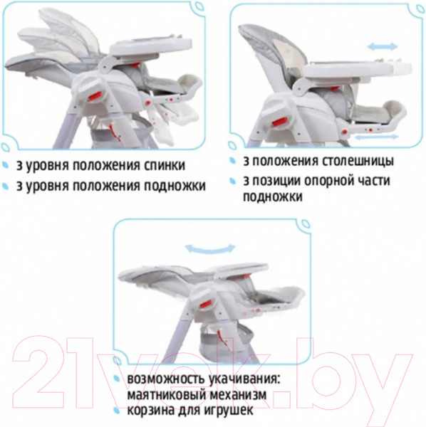 Изображение товара Стульчик для кормления Nuovita Tutela (бежевый с перфорацией)