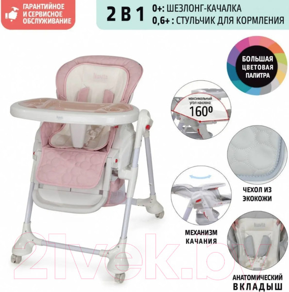 Изображение товара Стульчик для кормления Nuovita Tutela (сакура с тиснением)