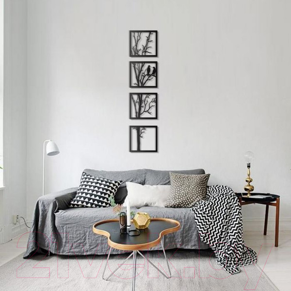 Изображение товара Декор настенный Arthata Высокое дерево 35x150-B / 076-4 (черный)