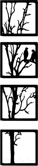 Изображение товара Декор настенный Arthata Высокое дерево 35x150-B / 076-4 (черный)