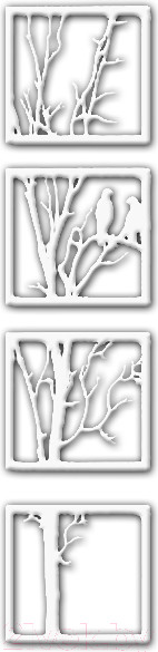 Изображение товара Декор настенный Arthata Высокое дерево 35x150-V / 076-4 (белый)