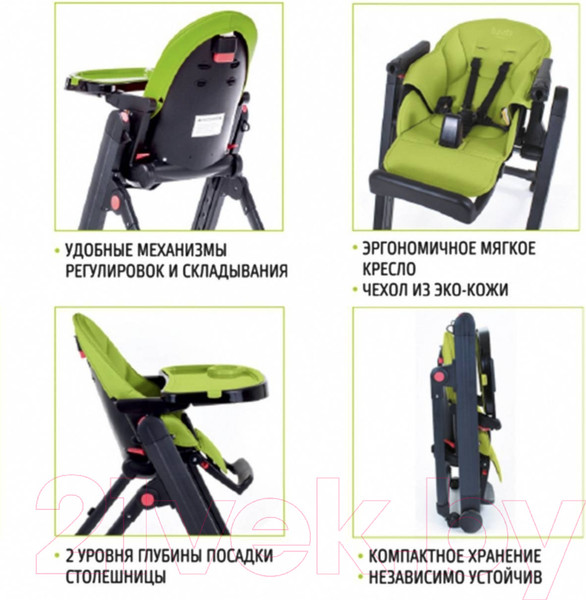 Изображение товара Стульчик для кормления Nuovita Futuro Senso Bianco (зеленый)