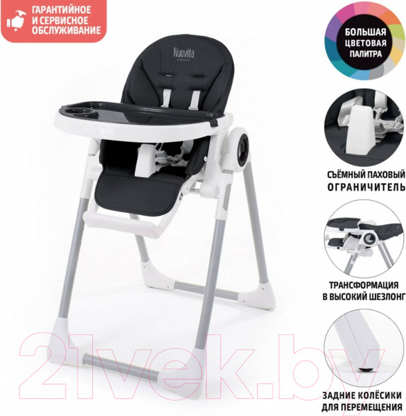 Изображение товара Стульчик для кормления Nuovita Grande (черный)