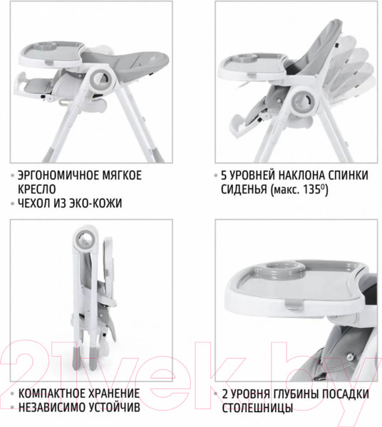 Изображение товара Стульчик для кормления Nuovita Lembo (малиновый/белый)