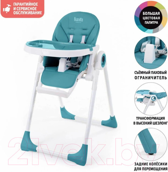 Изображение товара Стульчик для кормления Nuovita Lembo (морской/белый)