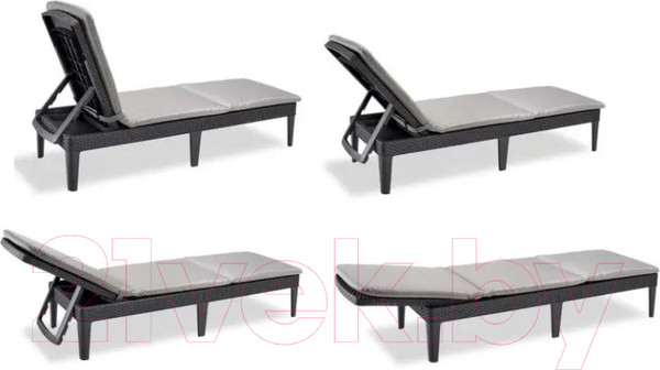 Изображение товара Шезлонг Keter Jaipur с матрацем / 238416 (графит)