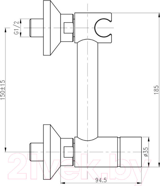 Изображение товара Гигиенический душ со смесителем Gross Aqua Bidet GA012202MB