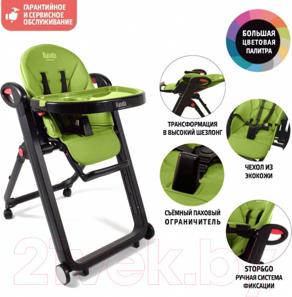 Изображение товара Стульчик для кормления Nuovita Futuro Nero (зеленый)