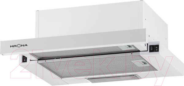 Изображение товара Вытяжка телескопическая Krona Kamilla 450 / КА-00001800 (белый)