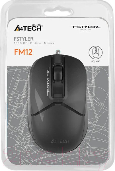 Изображение товара Мышь A4Tech Fstyler FM12 (черный)
