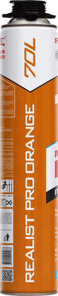 Изображение товара Пена монтажная Realist Pro Orange Профессиональная зимняя (70л)