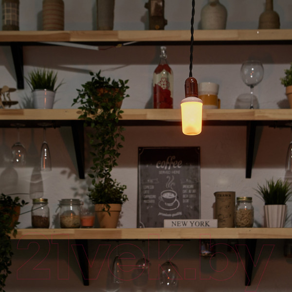 Изображение товара Лампа Uniel LED-L60-6W/FLAME/E27/FR PLD01WH / UL-00003360