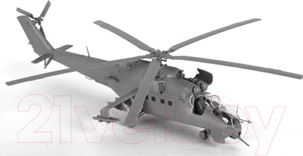 Изображение товара Сборная модель Звезда Советский вертолет Ми-24 В/ВП Крокодил / 7293