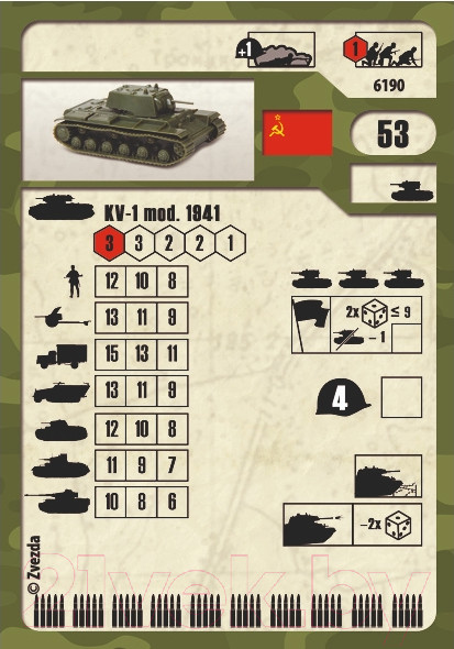 Изображение товара Сборная модель Звезда Советский тяжелый танк КВ-1 1941г. / 6190