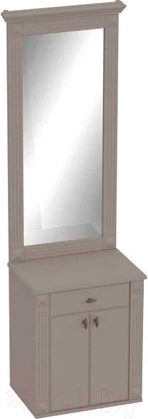 Изображение товара Секция в прихожую Мебельград Лилль 2 с зеркалом 60 (капучино/мокко)