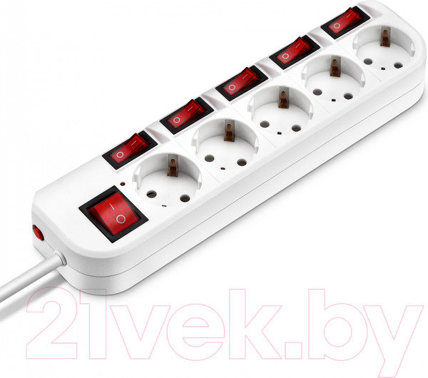 Изображение товара Сетевой фильтр Buro 500SH-1.8-SW-W (белый)