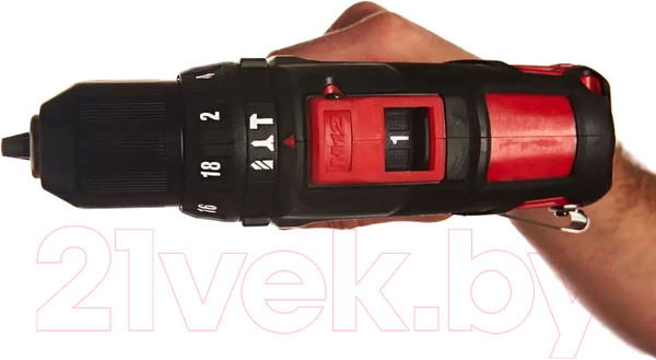 Изображение товара Аккумуляторная дрель-шуруповерт Milwaukee M12 BPD-202С / 4933441940