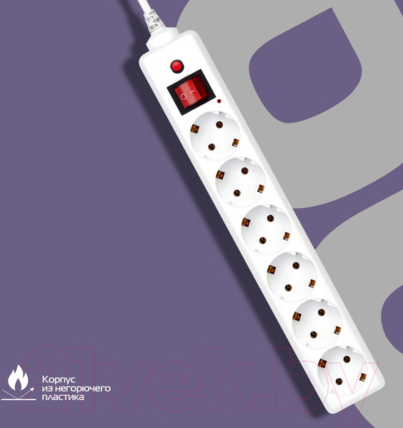 Изображение товара Сетевой фильтр Buro 600SH-16-1.8-W (белый)