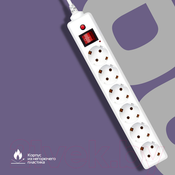 Изображение товара Сетевой фильтр Buro 600SH-16-3-W (белый)