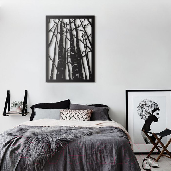 Изображение товара Декор настенный Arthata Лесной массив 60x80-B / 078-1 (черный)