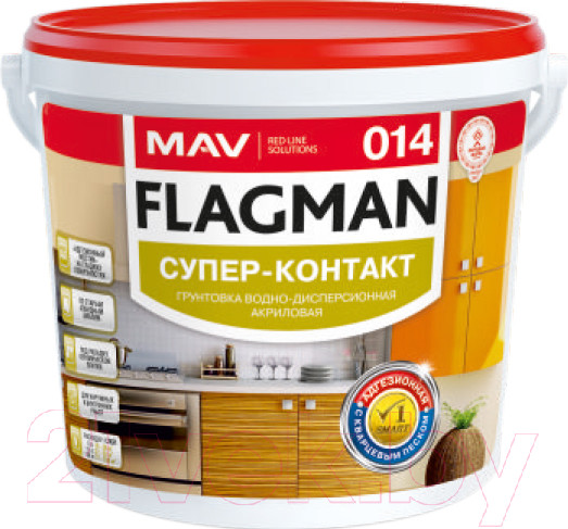 Изображение товара Грунтовка MAV Flagman ВД-АК-014  (5л, белый)
