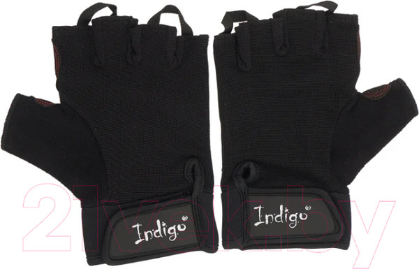 Изображение товара Перчатки для пауэрлифтинга Indigo Sport SB-16-1575 (S, черный)