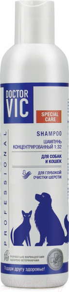 Изображение товара Шампунь для животных Doctor VIC Для глубокой очистки шерсти собак и кошек (250мл)