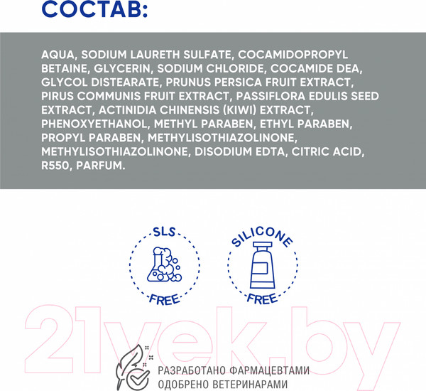 Изображение товара Шампунь для животных Doctor VIC Для глубокой очистки шерсти собак и кошек (250мл)