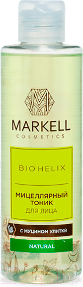 Изображение товара Тоник для снятия макияжа Markell Bio-Helix мицеллярный с муцином улитки (200мл)