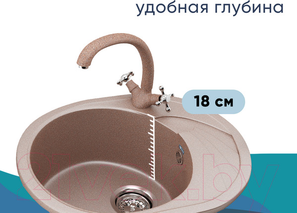 Изображение товара Мойка кухонная Ulgran U-403 (342 графитовый)