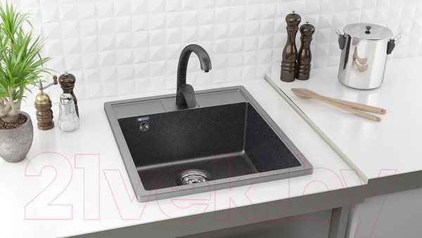 Изображение товара Мойка кухонная Ulgran U-406 (308 черный)