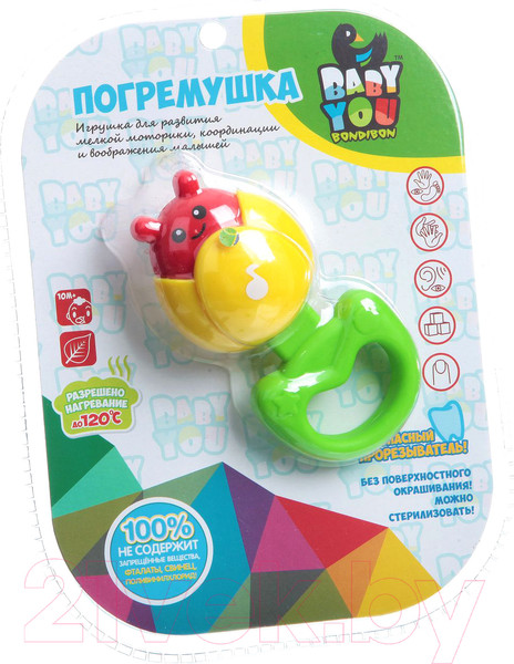 Изображение товара Прорезыватель для зубов Bondibon Baby You. Жучок / ВВ1480