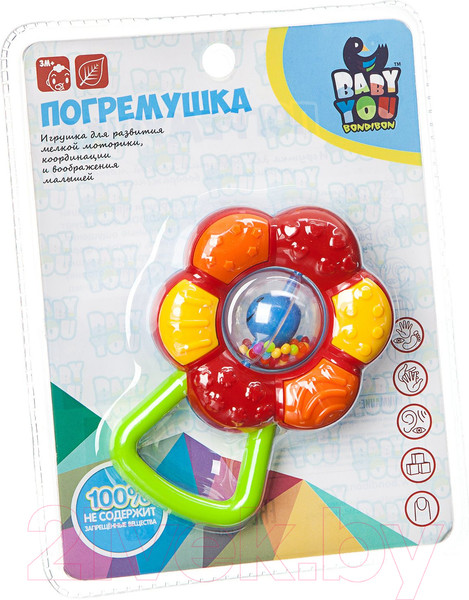 Изображение товара Погремушка Bondibon Baby You. Цветок / ВВ1790