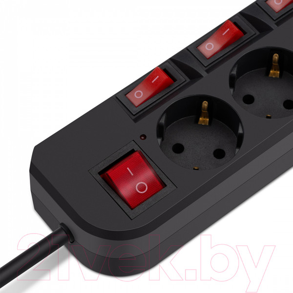 Изображение товара Сетевой фильтр Buro 500SH-3-SW-B (черный)