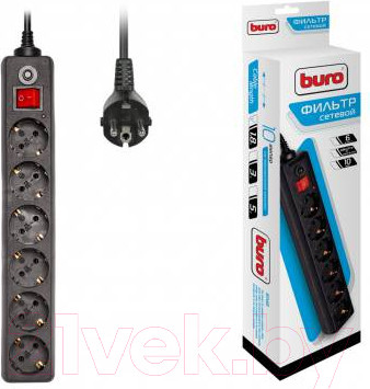 Изображение товара Сетевой фильтр Buro 600SH-1.8-B (черный)