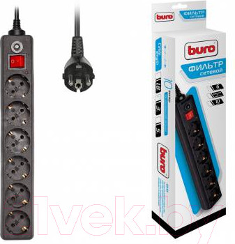 Изображение товара Сетевой фильтр Buro 600SH-3-B (черный)