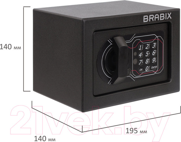 Изображение товара Мебельный сейф Brabix SF-140EL / 291141 (черный)