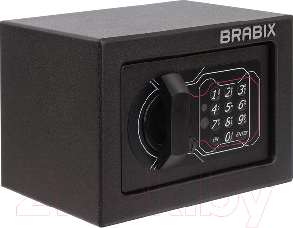 Изображение товара Мебельный сейф Brabix SF-140EL / 291141 (черный)