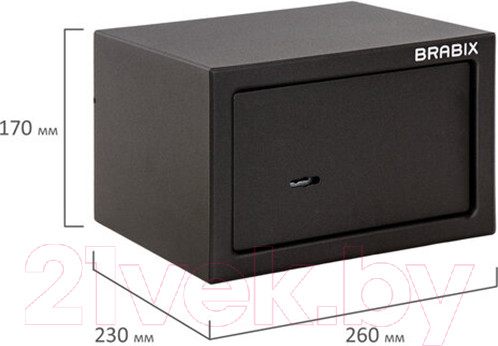 Изображение товара Мебельный сейф Brabix SF-170KL / 291142 (черный)