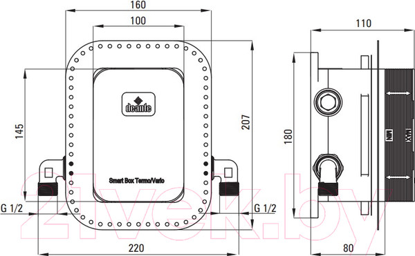 Изображение товара Душевая система со смесителем Deante Box BXYZNEBT