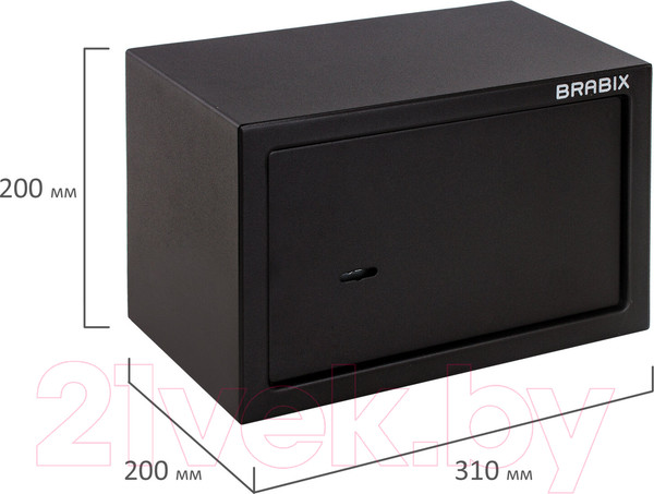 Изображение товара Мебельный сейф Brabix SF-200KL / 291144 (черный)