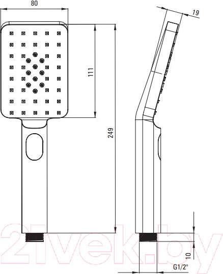 Изображение товара Душевая система со смесителем Deante Box BXYZ0EBT